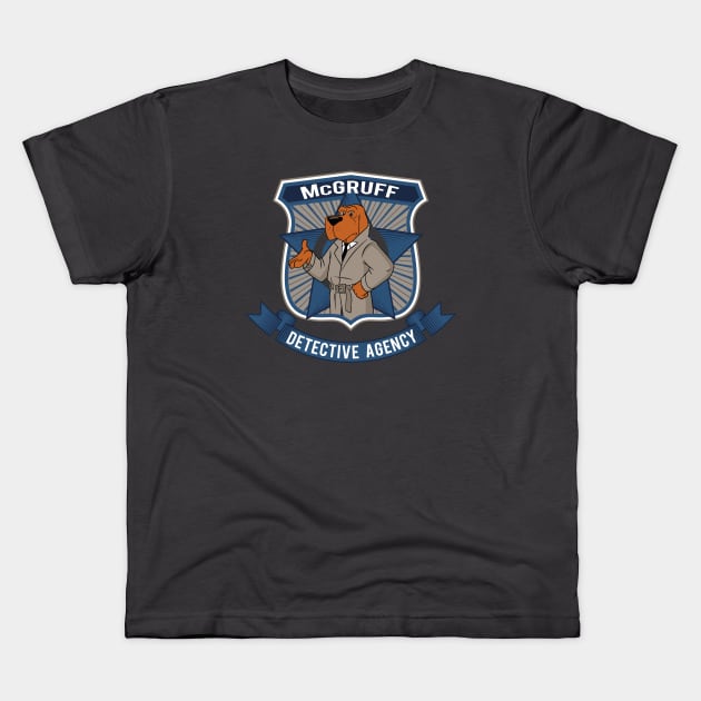 McGruff Detective Agency Kids T-Shirt by Alema Art